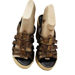 Women's Bronze Strappy Sandals